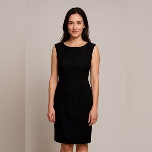 ALBERTA FERRETTI Pleated Sheath Dress Gray M